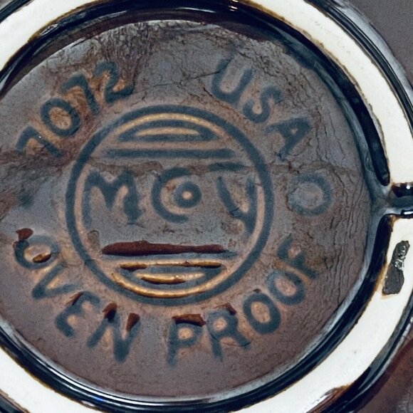 Vintage McCoy Pottery Brown Drip Casserole Dish 9" x 6" x 2.5" #707D - Picture 6 of 9